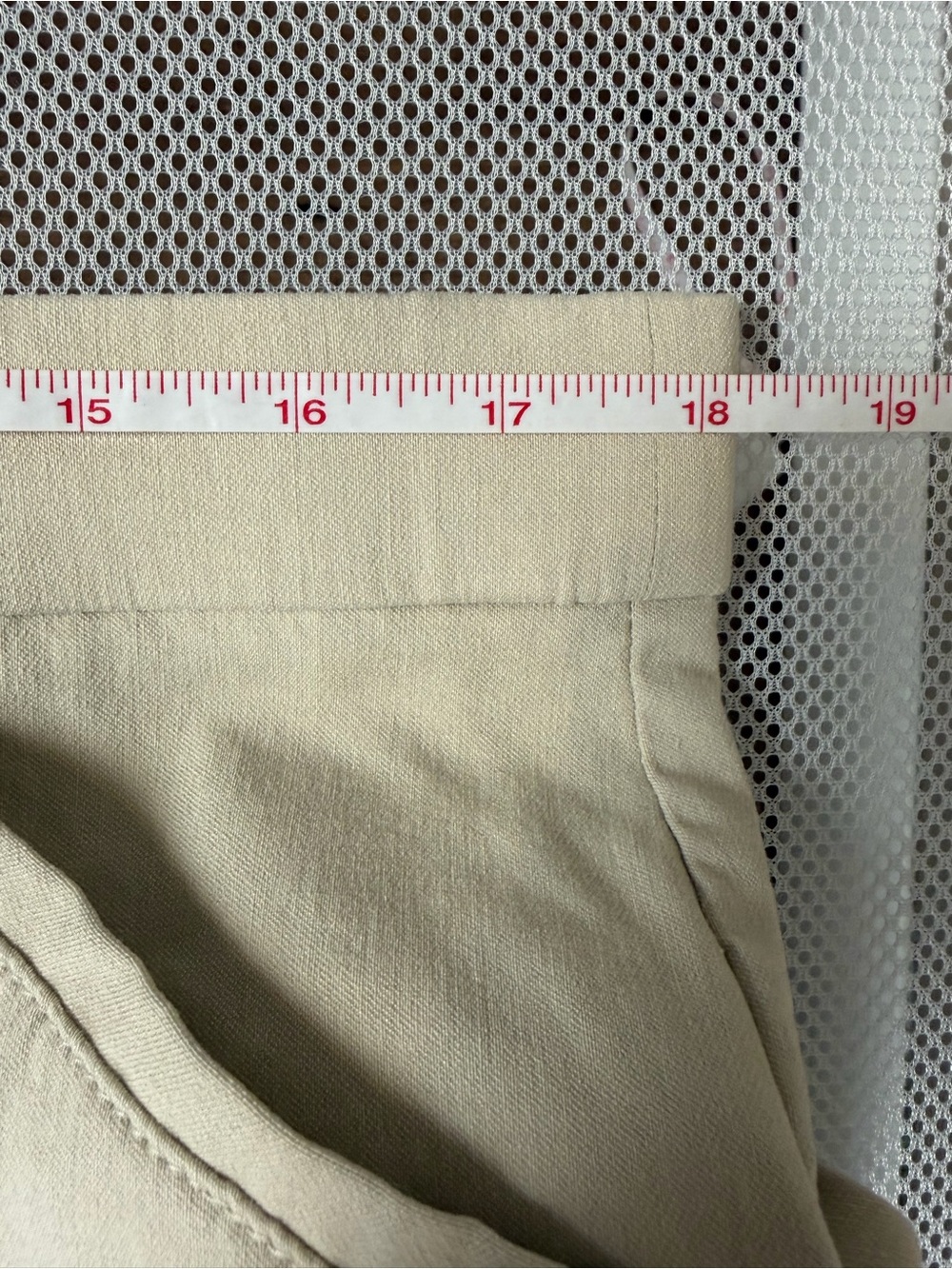 Rafaella Comfort Tan Khaki Crop Dress Pants Plus Sz 16 Straight Leg Stretch EUC - Picture 10 of 14